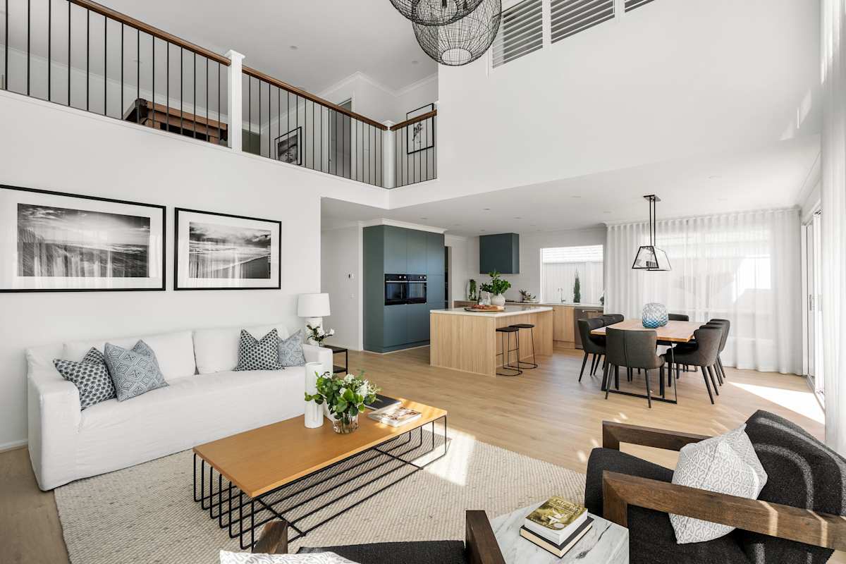 Sandford 42 Home Design in Contempo Style - Kitchen / Dining / Living