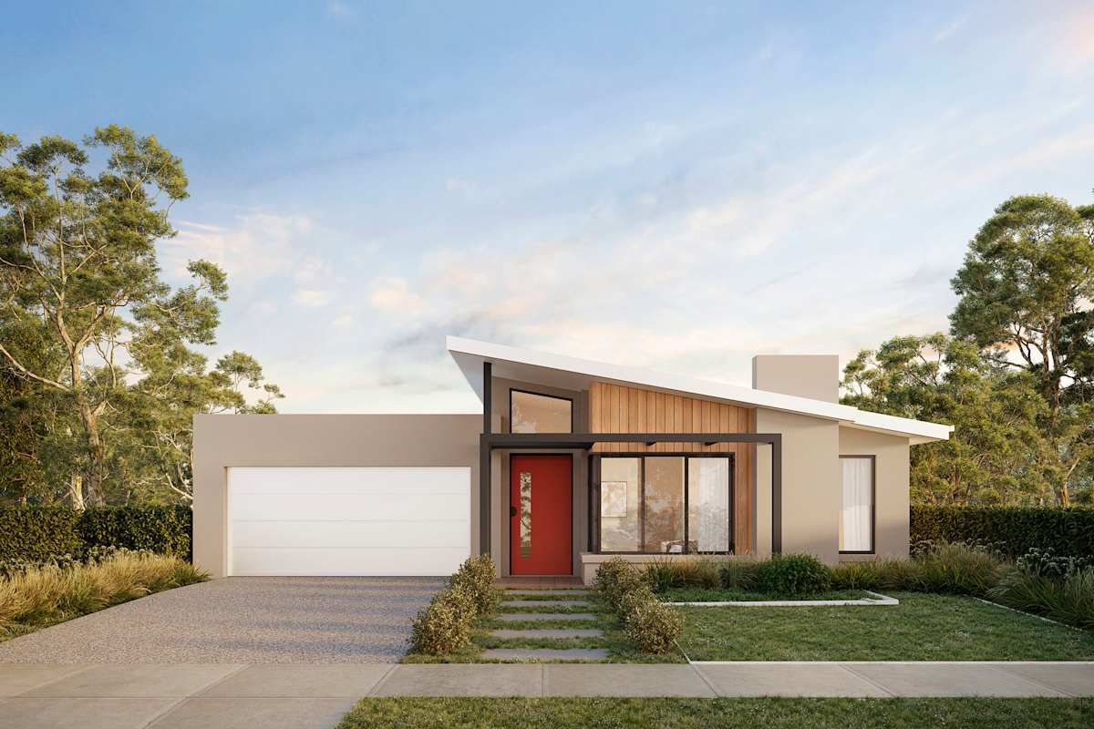 Olsen 33 house design with Inverloch Facade Armstrong Creek Estate, Mt Duneed