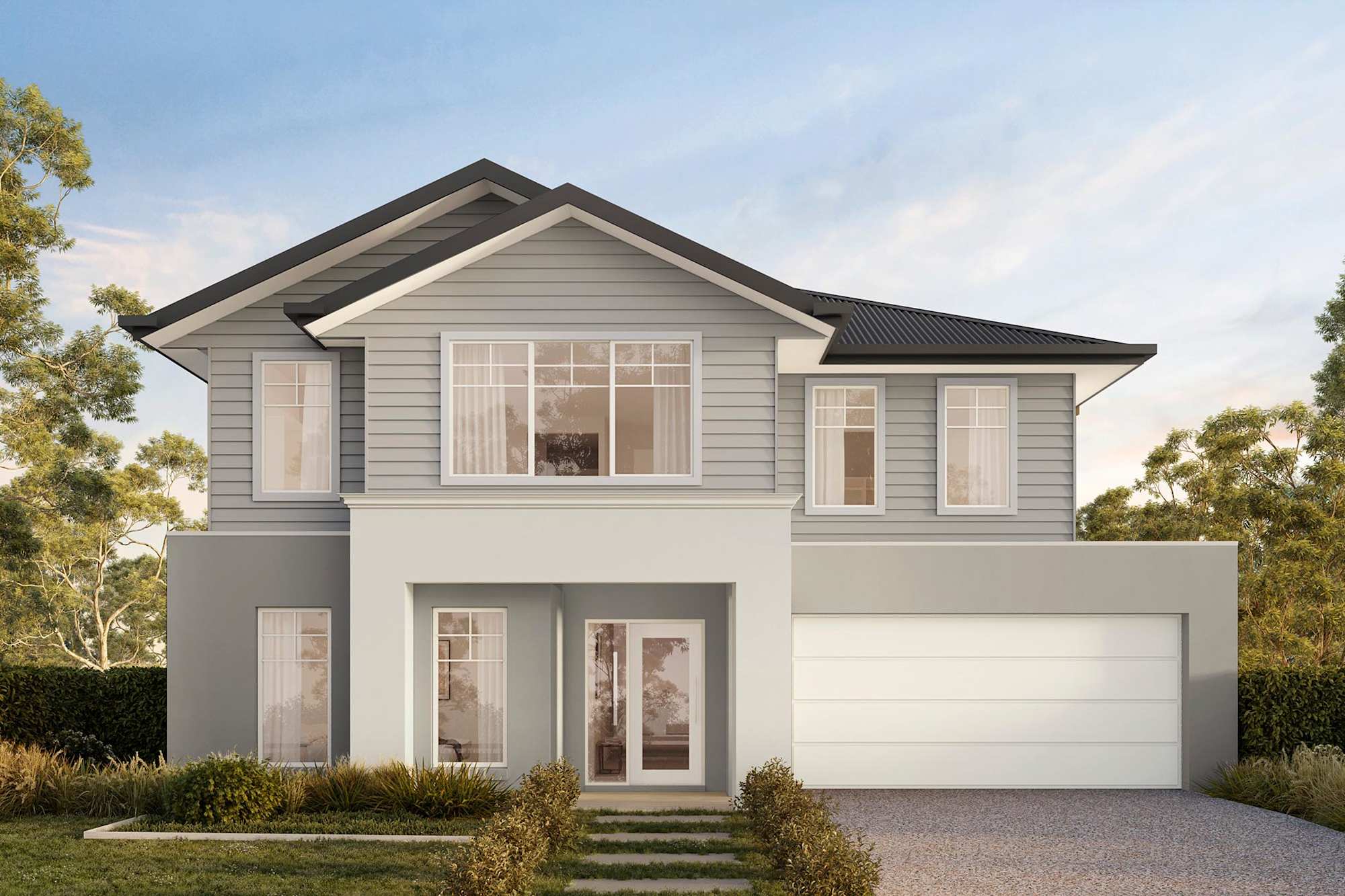 Lakeville 38 house design with New England Facade