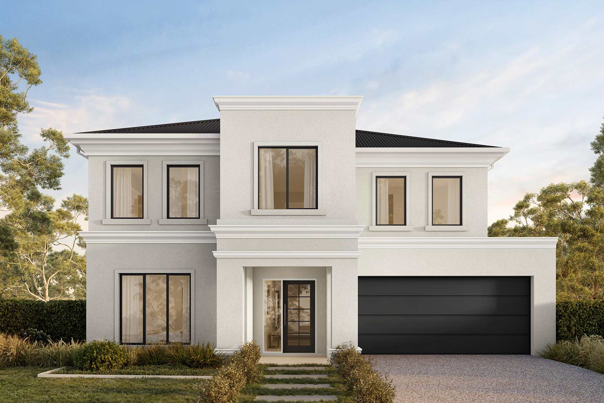 Toorak 46 house design with Palladian Facade