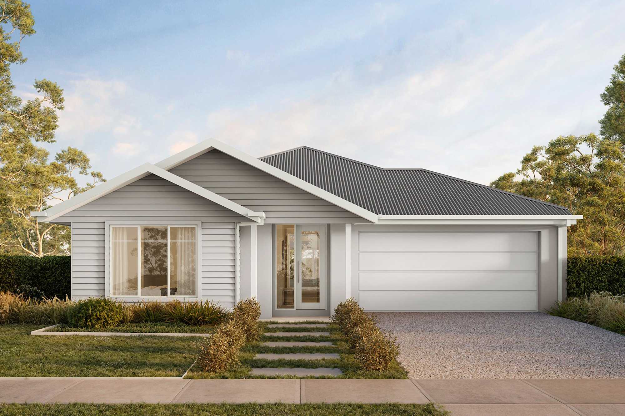 Oakley 19 house design with Hamptons Coast Facade