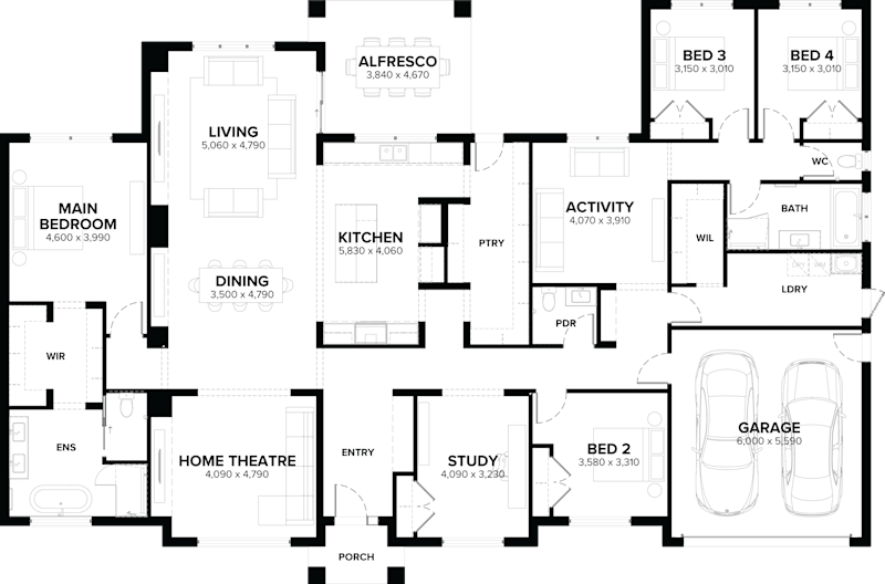Emerton 38 Single Storey House Floor Plan
