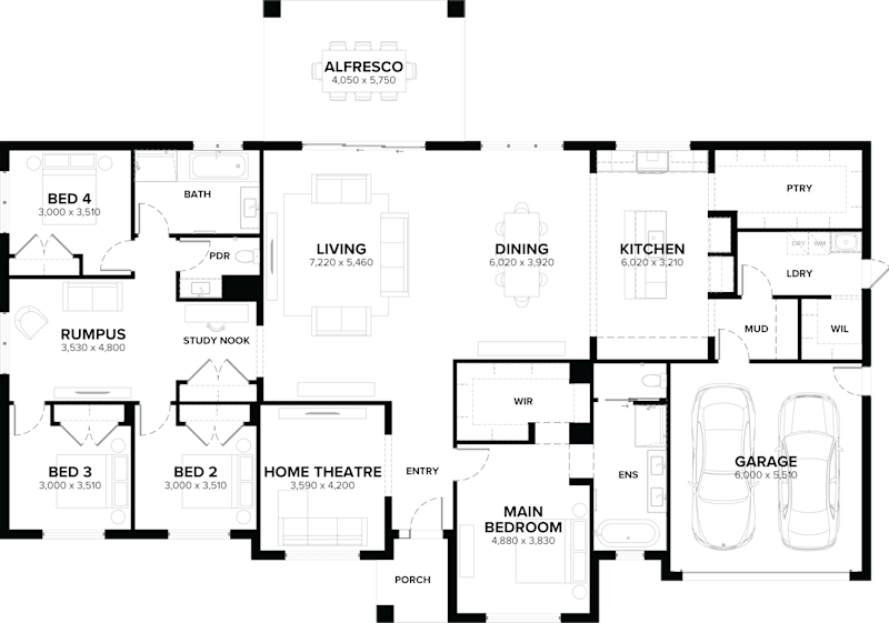 Fullerton 36 Single Storey House Floor Plan