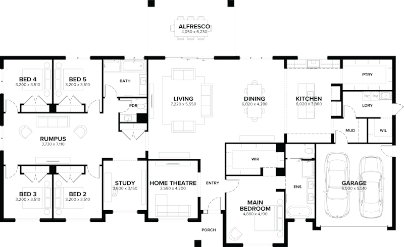Fullerton 41 Single Storey House Floor Plan