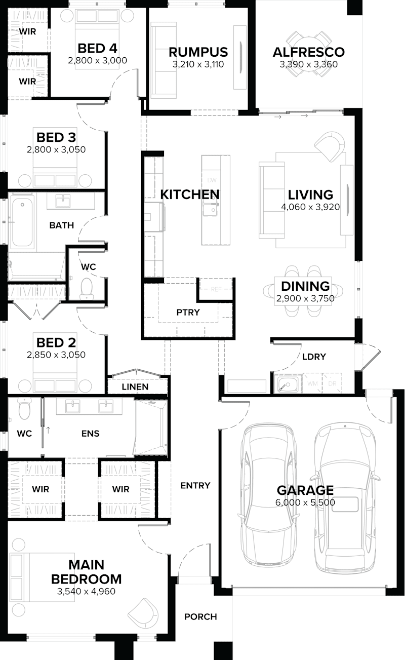 Burbridge 25 Single Storey House Floor Plan alt