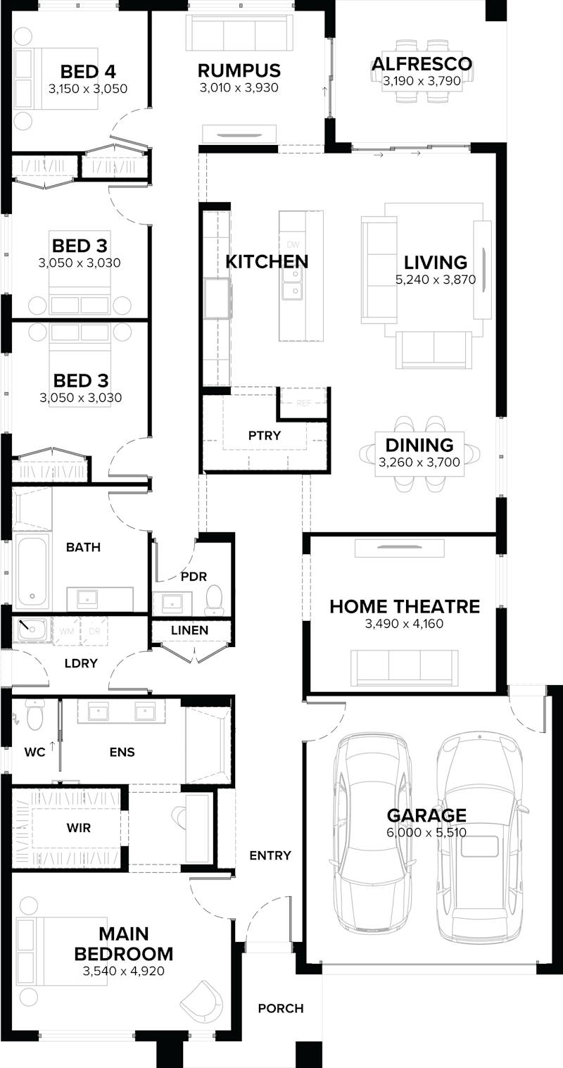 Burbridge 29 Single Storey House Floor Plan alt
