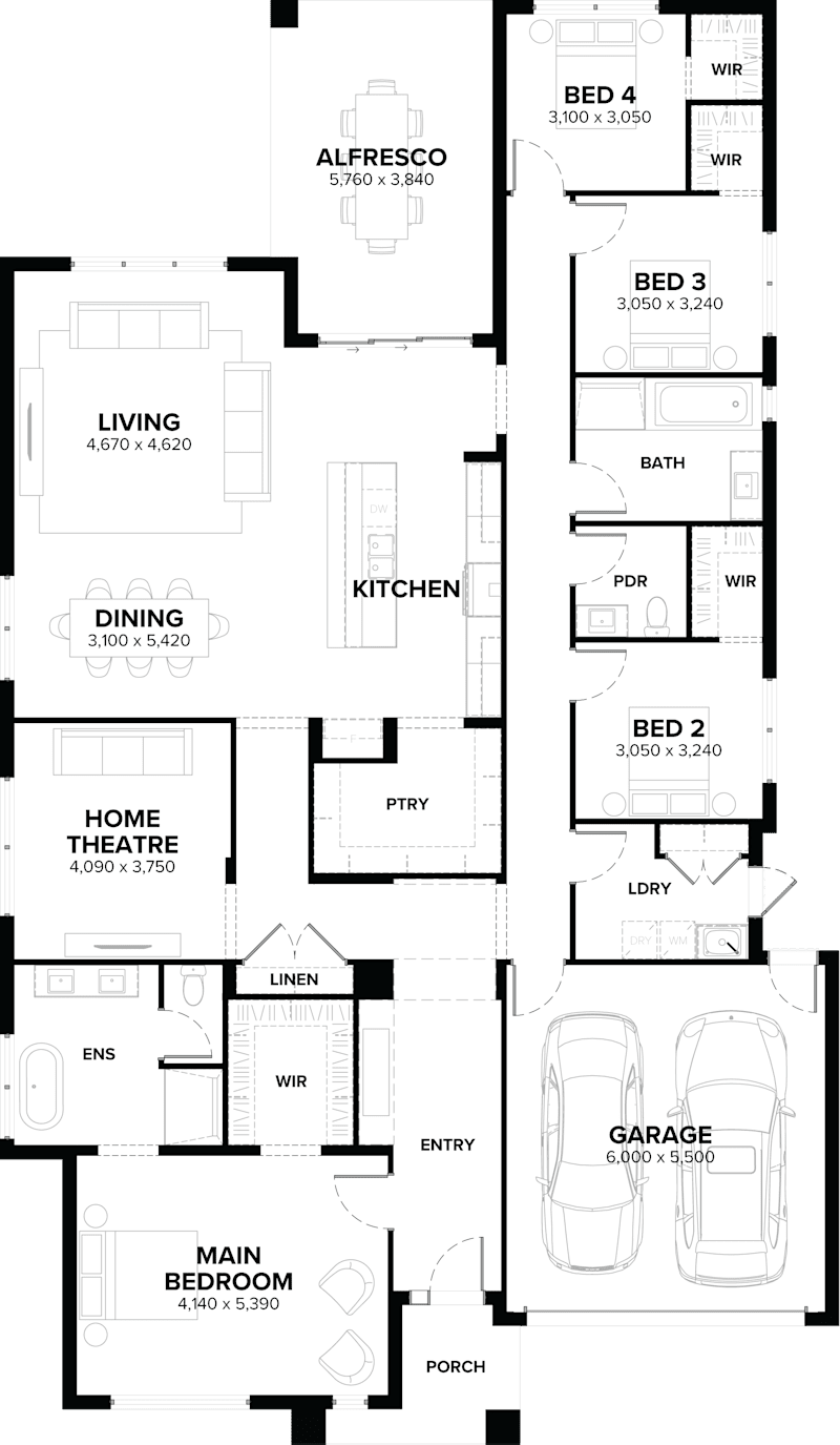 Olsen 33 Single Storey House Floor Plan