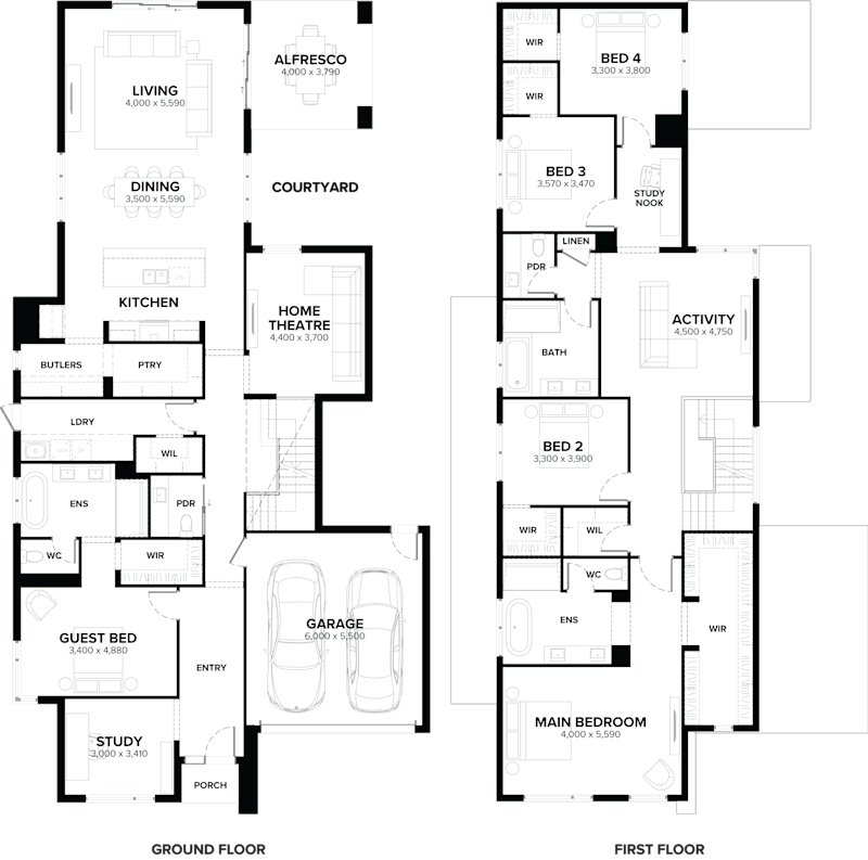 Hamlyn 47 Double Storey House Floor Plan