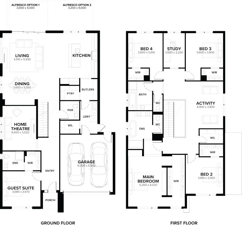 Lakeville 42 Double Storey House Floor Plan