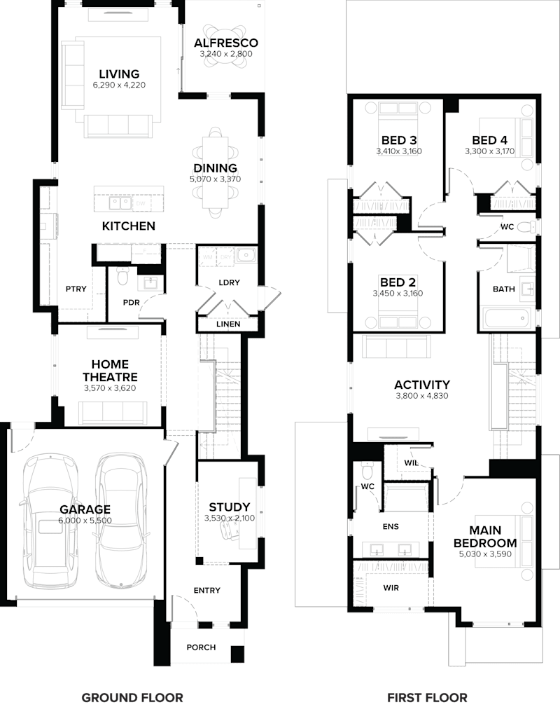 Matera 33 Double Storey House Floor Plan