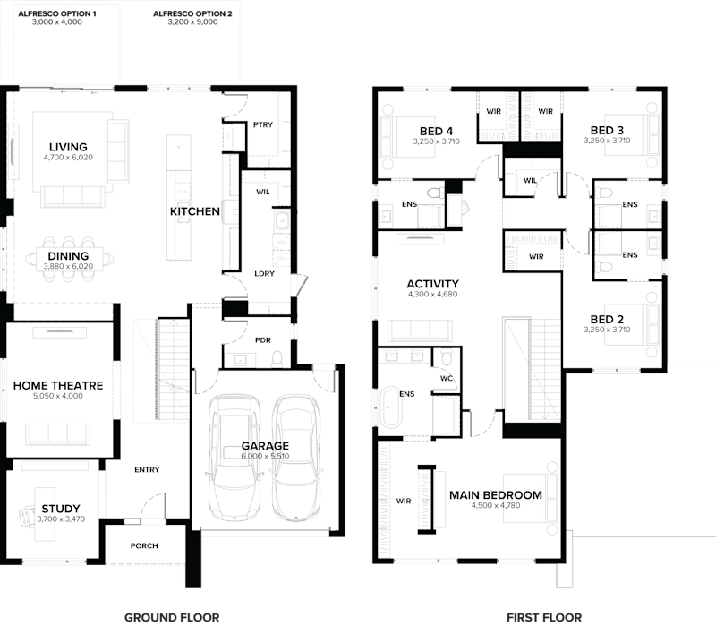Positano 41 Double Storey House Floor Plan