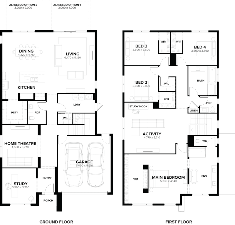Tideway 41 Double Storey House Floor Plan