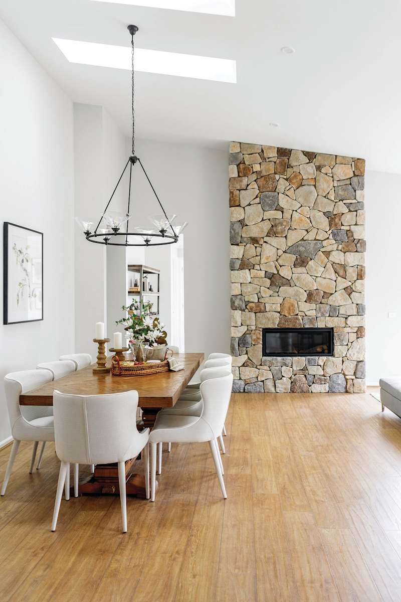 Dunedin 29 home design dining / fireplace