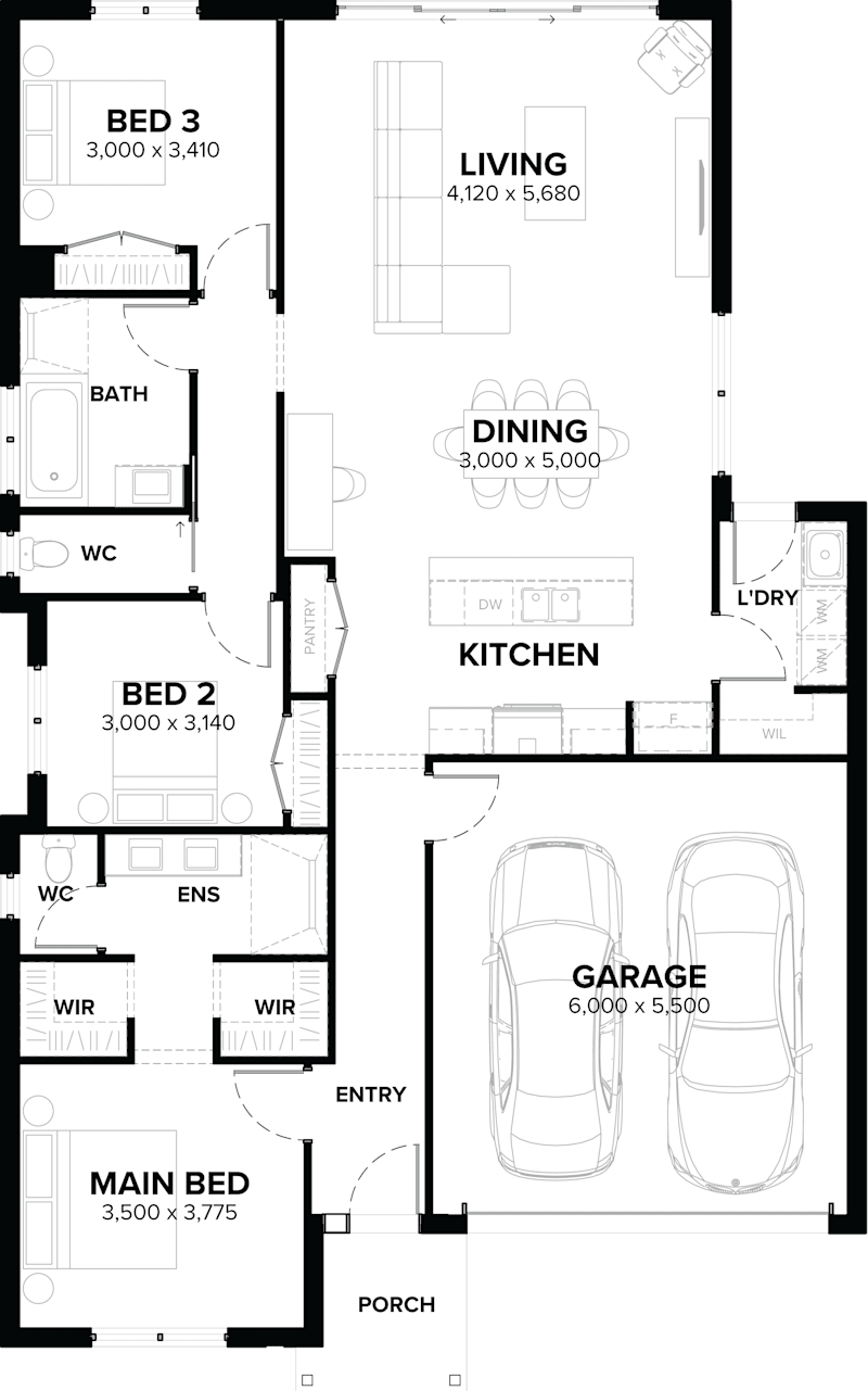Harbour 20 Single Storey House Floor Plan