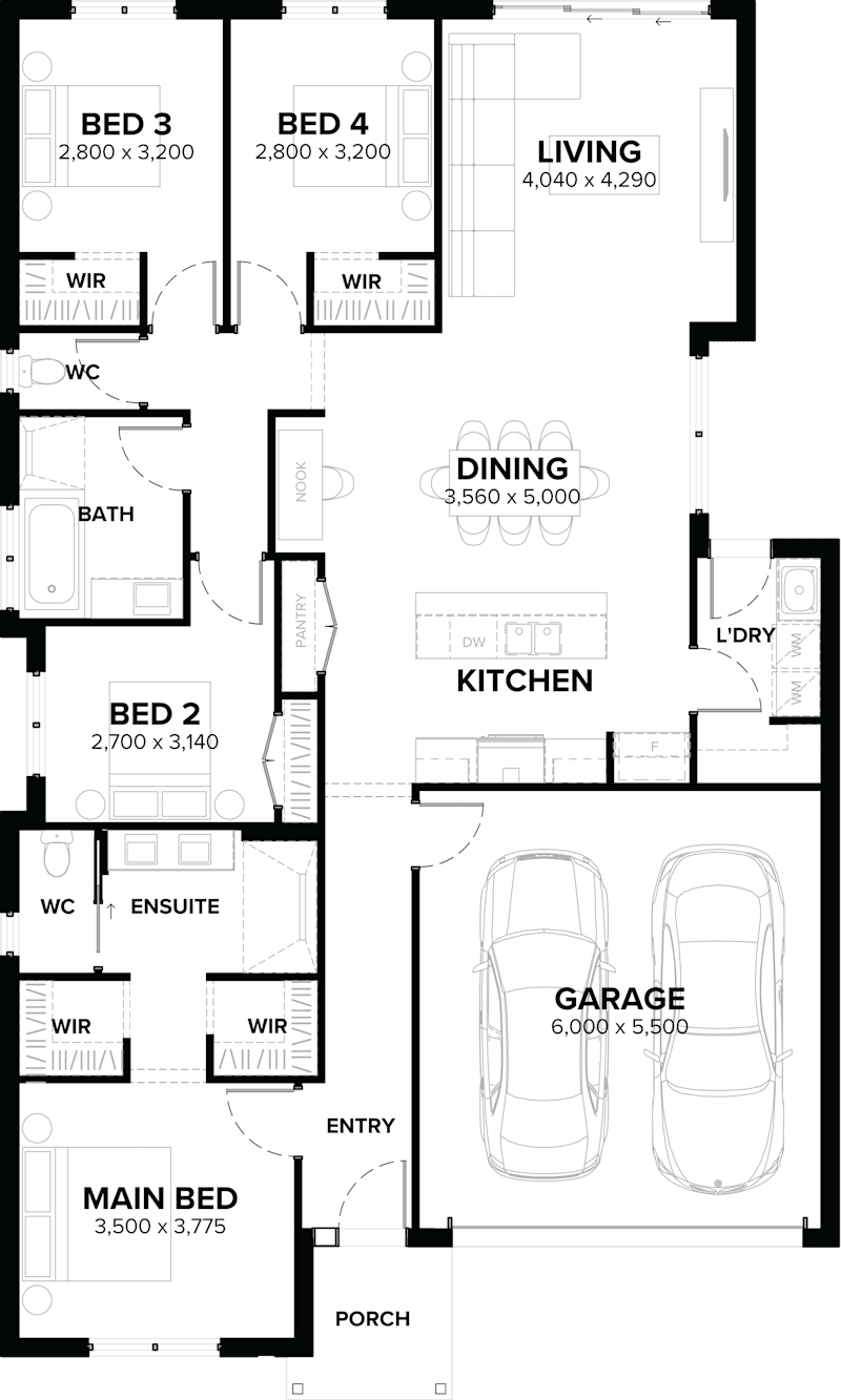 Haven 21 Single Storey House Floor Plan