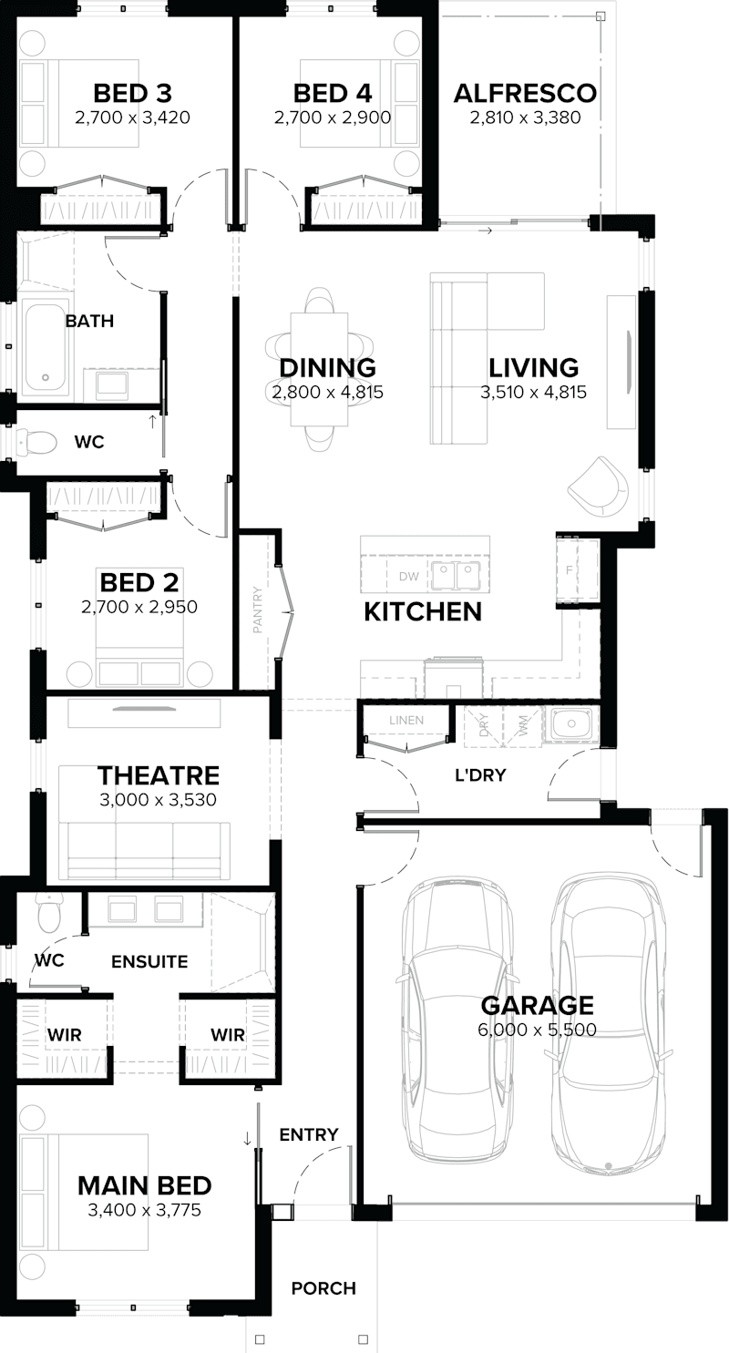 Haven 22 Single Storey House Floor Plan