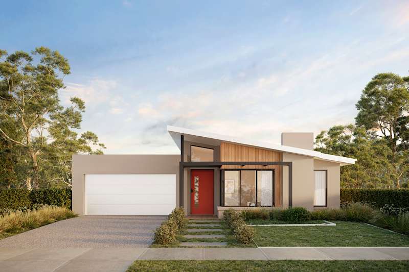 Olsen 33 house design with Inverloch Facade Armstrong Creek Estate, Mt Duneed