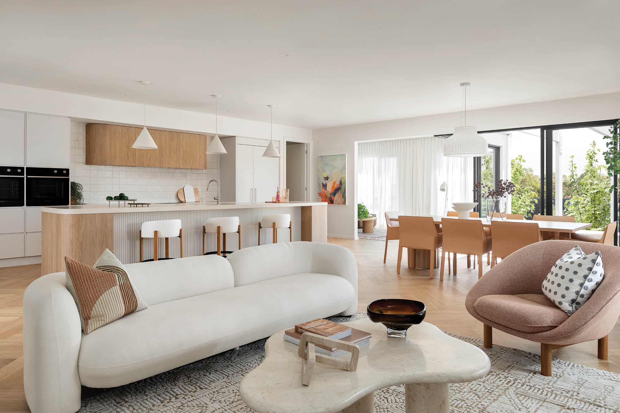 Positano 45 home design living/dining/kitchen