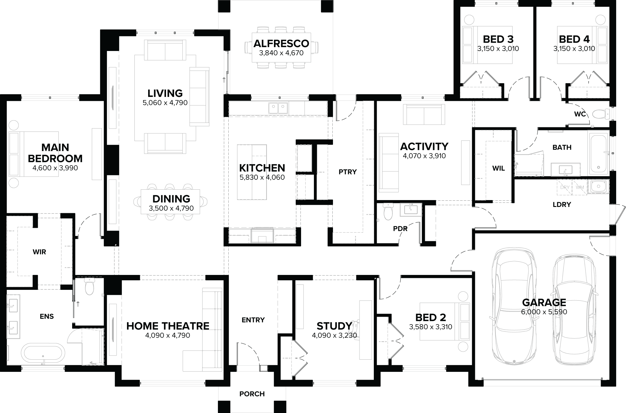 Emerton 38 Single Storey House Floor Plan