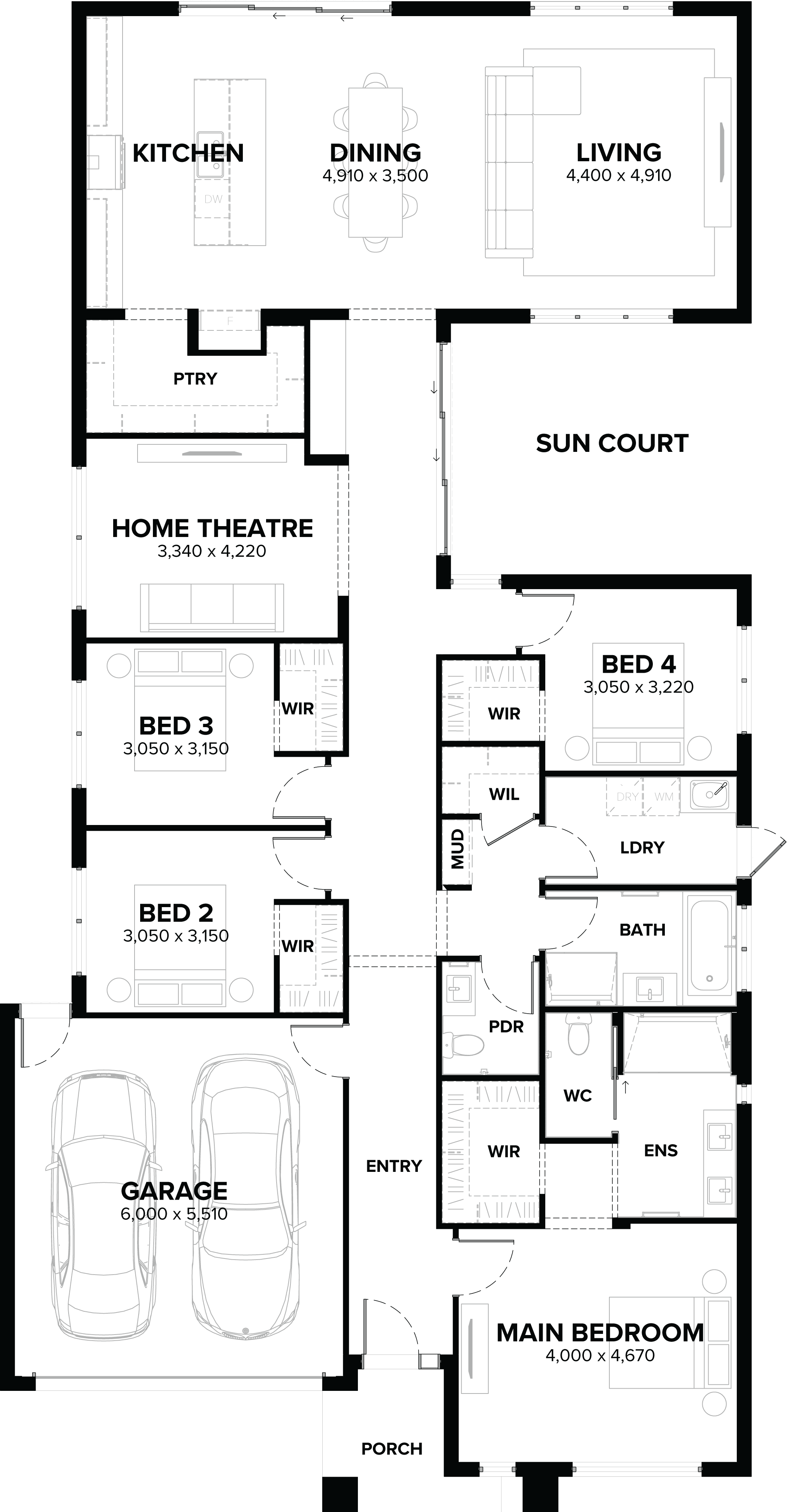 Clovelly 28 Single Storey House Floor Plan