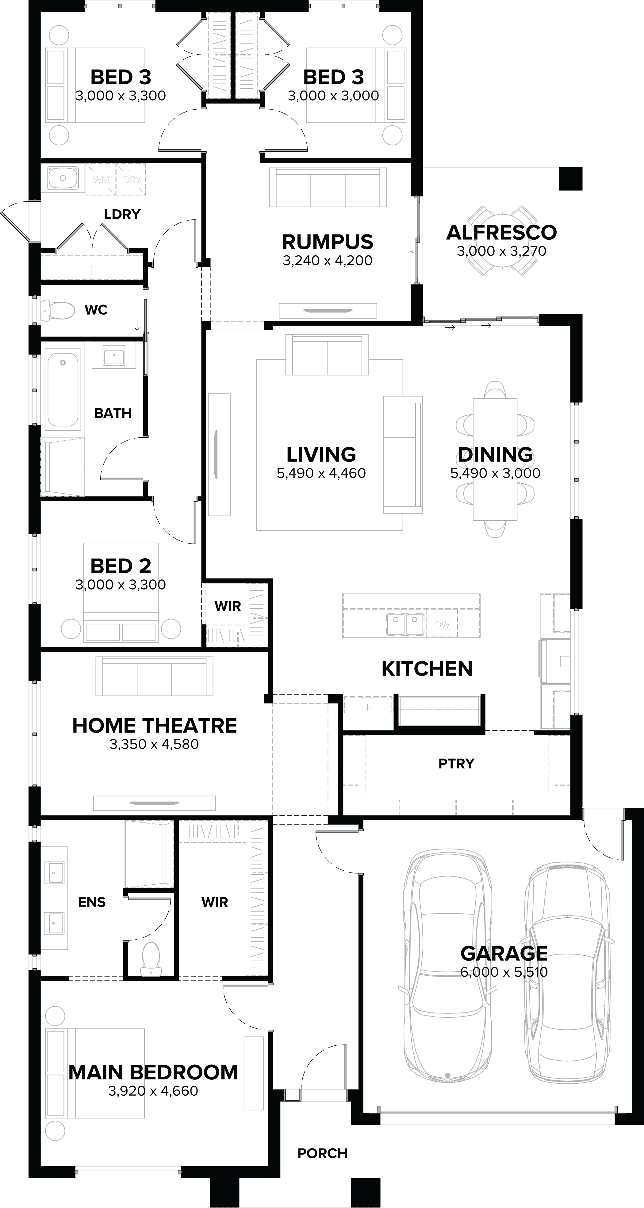 Dunedin 28 Single Storey House Floor Plan