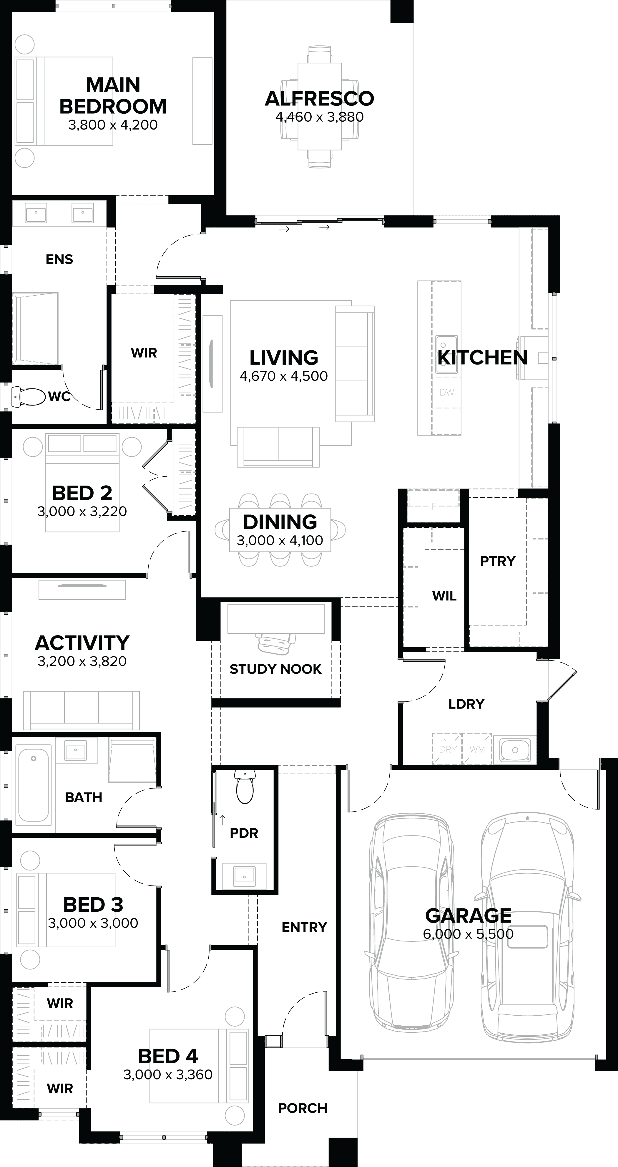 Miami 28 Single Storey House Floor Plan