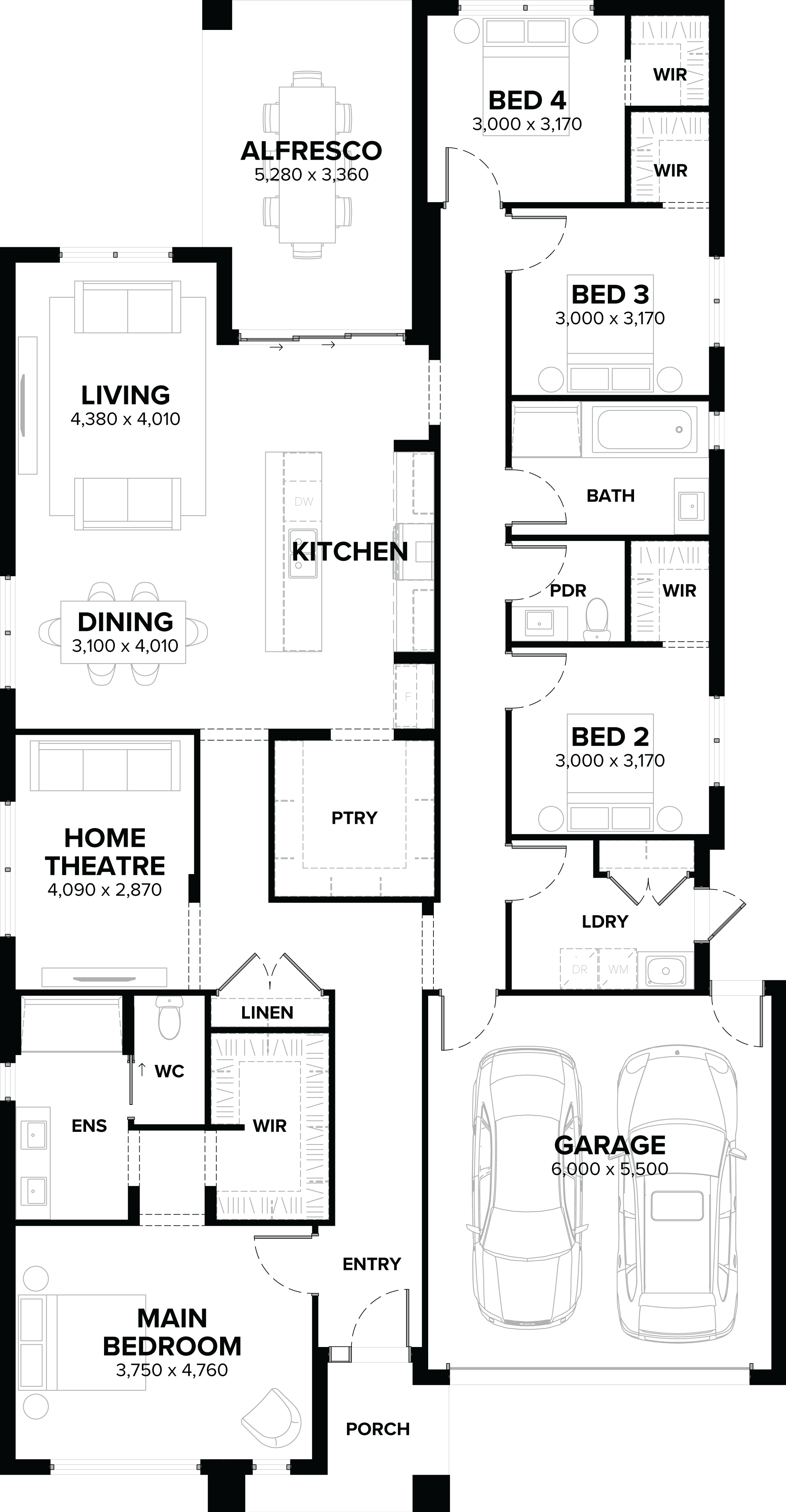 Olsen 29 Single Storey House Floor Plan