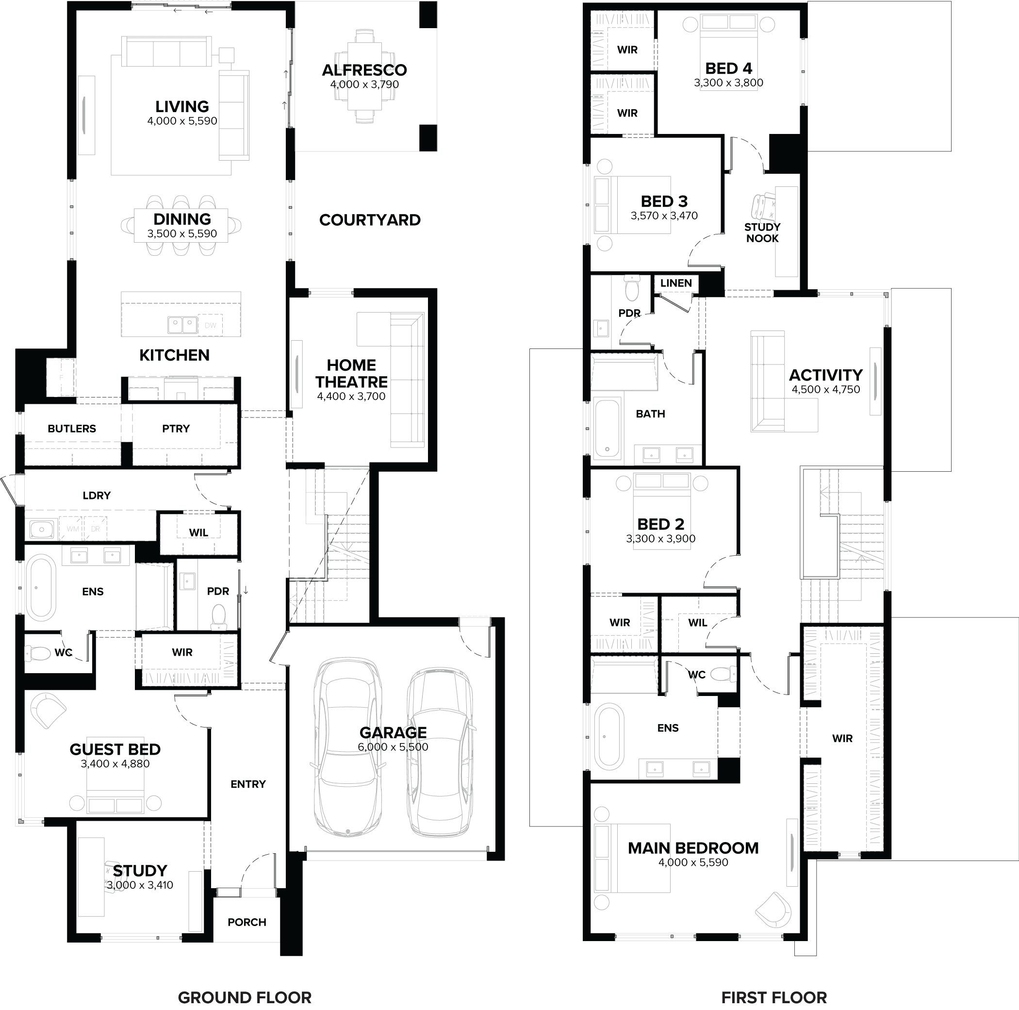 Hamlyn 47 Double Storey House Floor Plan