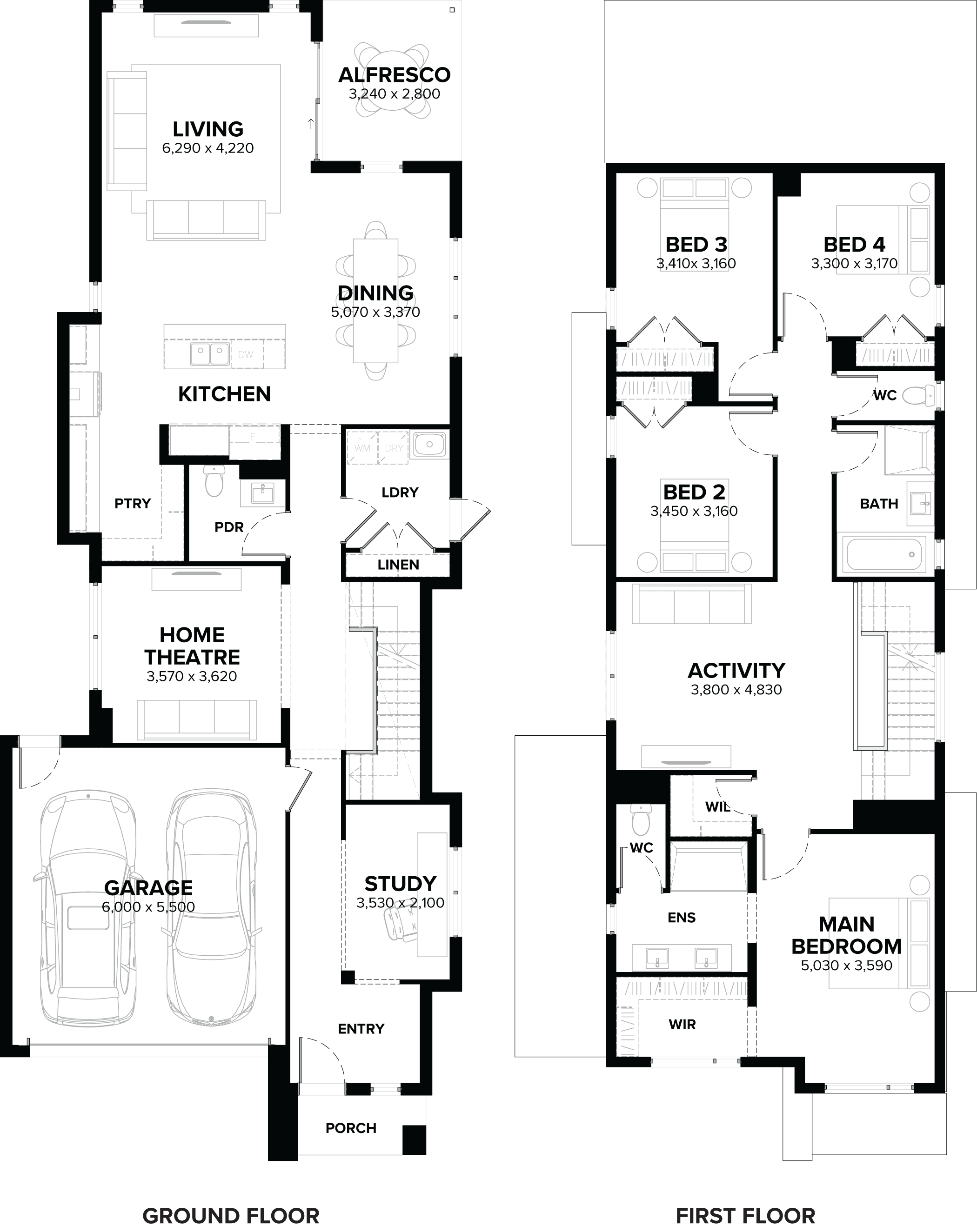 Matera 33 Double Storey House Floor Plan