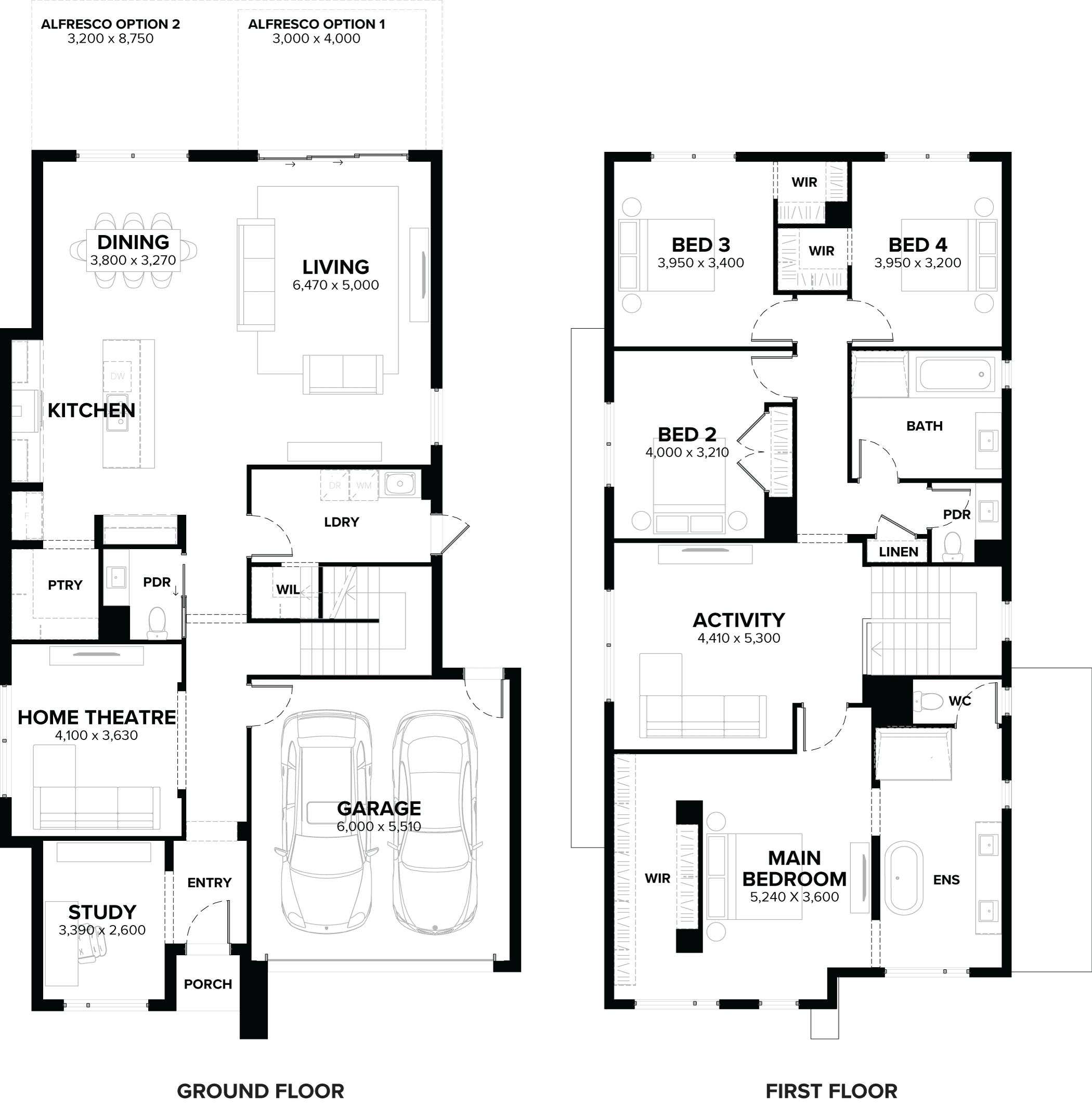 Tideway 36 Double Storey House Floor Plan