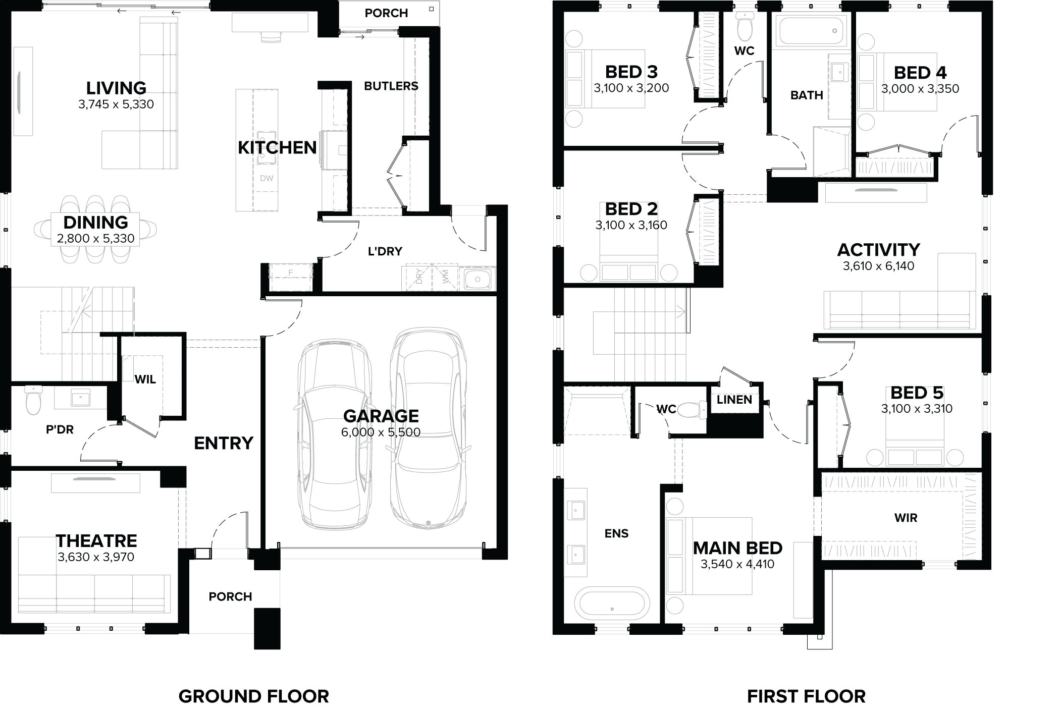 Harbour 35 Double Storey House Floor Plan